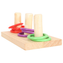 Anello giocattolo colorato da 5cm per uccelli, da masticare e addestrare, puzzle per pappagalli, ideale per lovebird