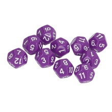 40Pcs Purple 12-Sided Plastic Dice Set for Board & Party Games
