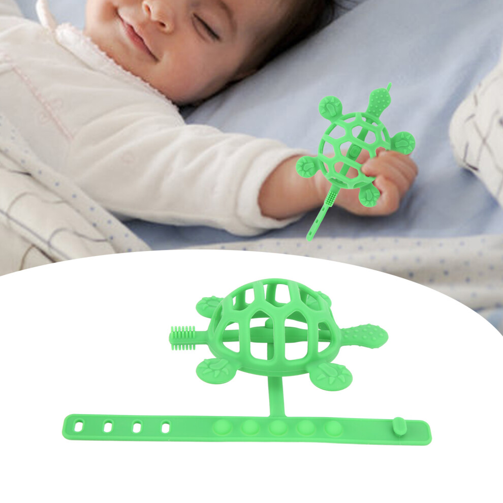 Turtle Baby Teether - Bpa Free Food Grade Soft Silicone Grip 80Mm Green
