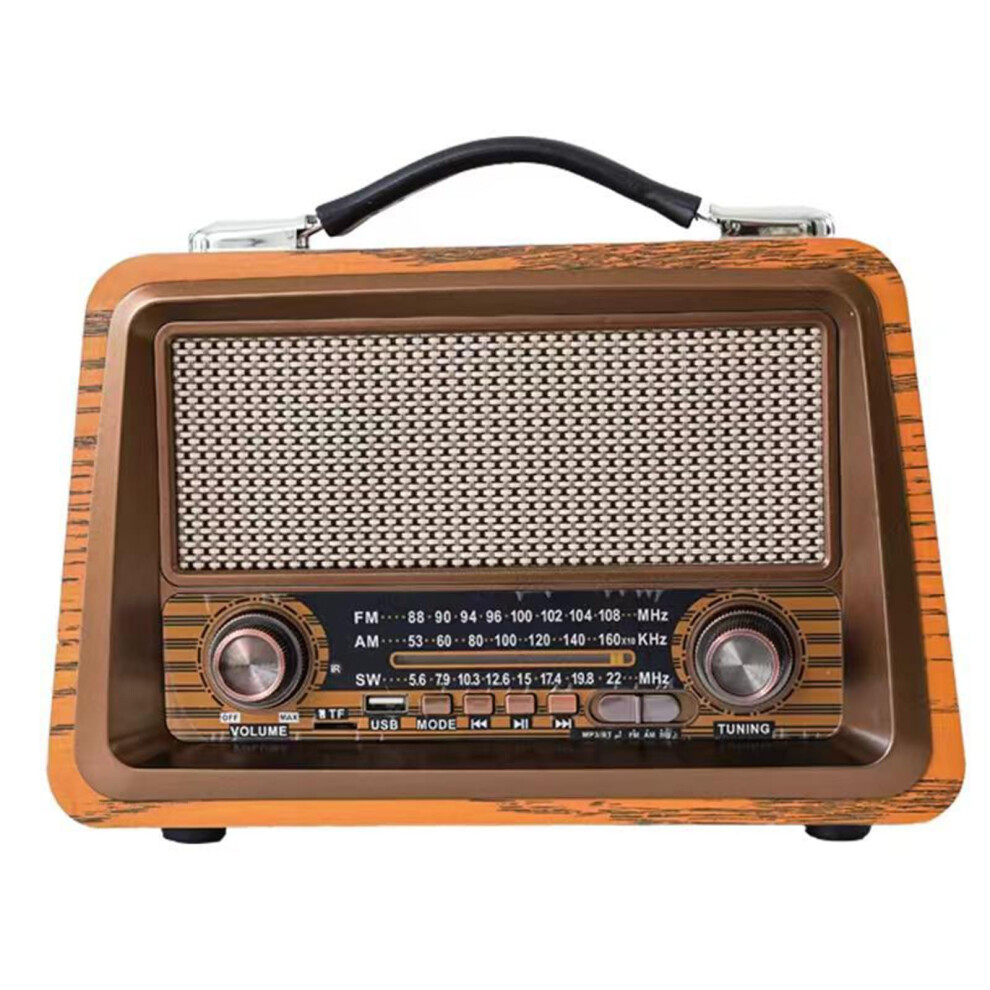 Retro 3Band Radio Portable Stereo Player With Usb Mp3 Playback, Tf Card, Aux Input, Vintage Finish, Power Options 9382693960818
