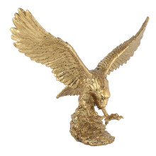 Ornamenti in resina a forma di aquila dorata, statuetta moderna per casa e ufficio, decorazione Feng Shui, statua animale, decorazione pratica,