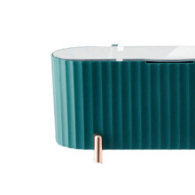 Box per Cosmetici Trasparente con Coperchio Verde, Organizzatore Antipolvere in PP & PS