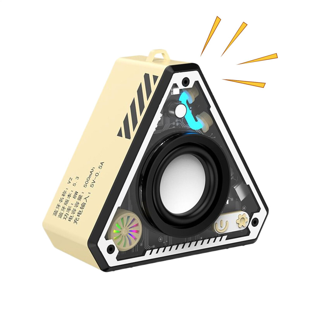 Outdoor Speakers Small Wireless Batterypowered Speaker Desktop Boombox Bass Amplifier Stereo Rechargeable Yellow 9426802733440