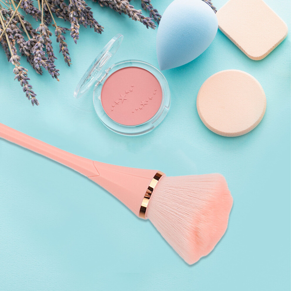 Large Fluffy Pink Makeup Brush Strong Powder Grip Soft Rich Bristles