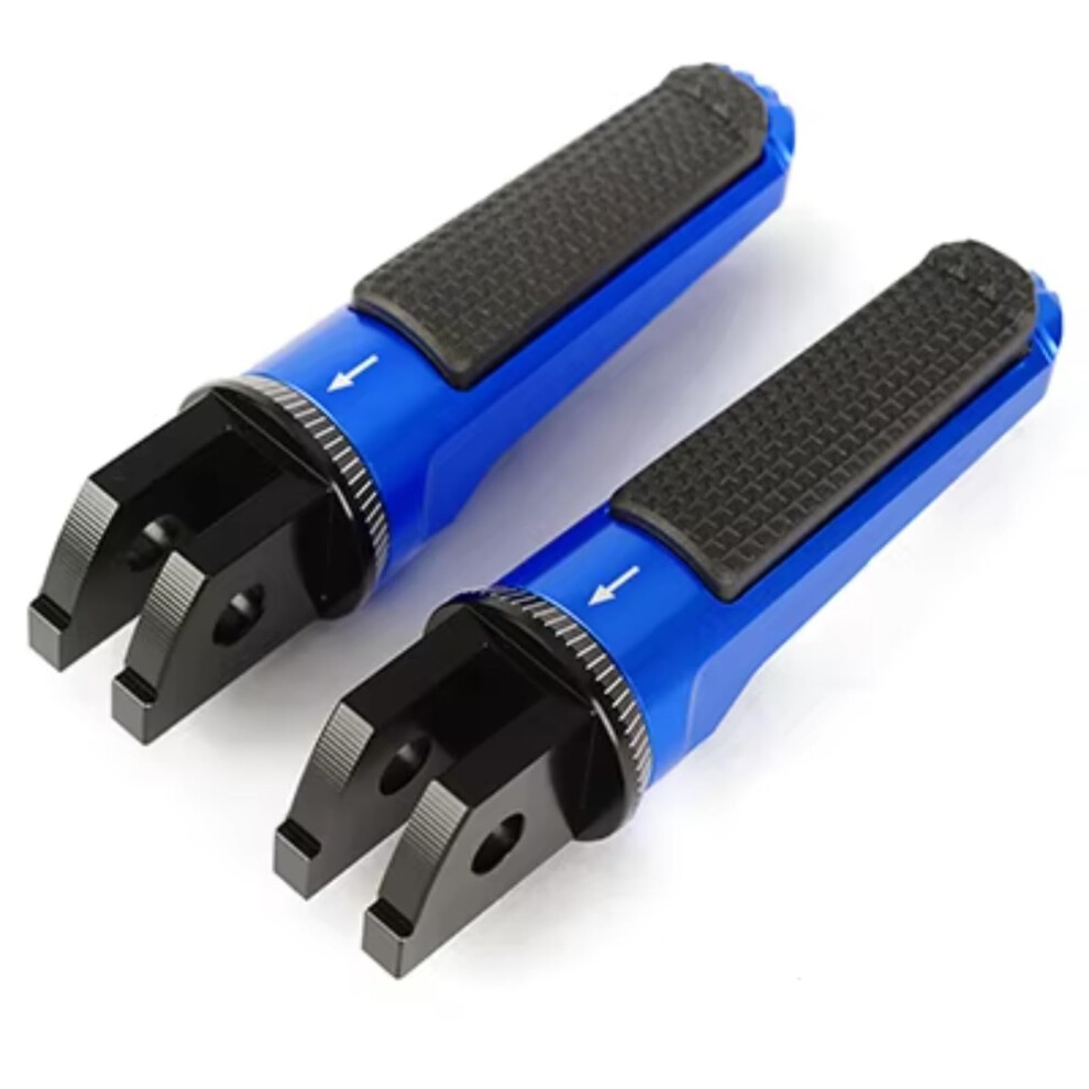 Motorcycle Foot Pegs Compatible With Mt07 Mt09 Tracer Xsr700 Xj6 Front Rider Foot Pegs Blue 9382693961488