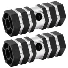 2 Stück Fahrrad-Pegs Langlebig Robustes Aluminium Anti-Rutsch Bergradfahrzubehör Schwarz