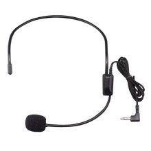 Headset Microphone Flexible Wired Headworn Head Mounted Gaming Mic Handheld For 3.5mm Voice Amplifier Loudspeaker
