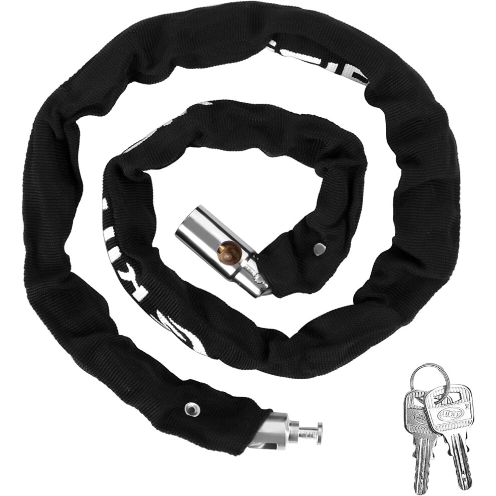 Bike Chain Lock, Heavy Duty Lock With 2 Keys, Waterproof Bike Lock, Security Chain For Bike, Motorcycle, Scooter 9382693962225