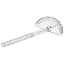 Protractor Arm Measuring Ruler Stainless Steel 0180 Degree Precision Angle Measurement Tool For Woodworking Pro