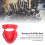 Shock-Resistant Red Denture Drill Holder 28 Bit Slots with Magnet 9