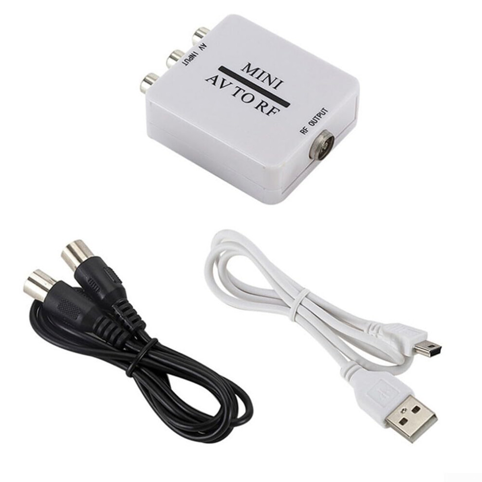 Rca Av To Rf Coaxial Adapter Composite To Rf Modulator 67.25Mhz 61.25Mhz Tv Vhs Vcr Dvd Recorder 9189345448041