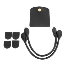 Echtes Lederasche-Gurt mit Klappdeckel & Reißverschlussstopper, Schwarz, 50 cm