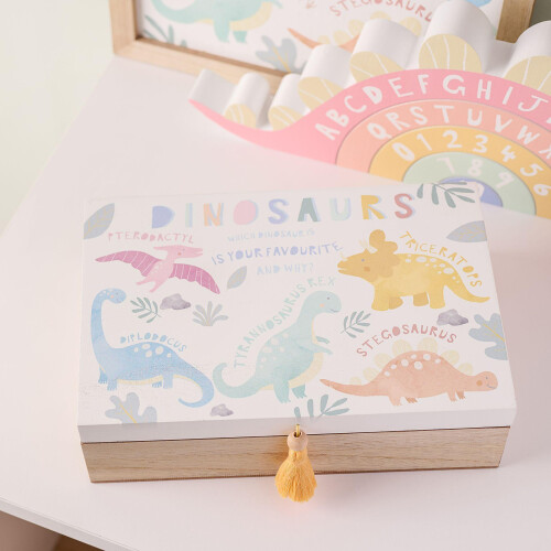 Celebrations Petit Cheri Dinosaur Keepsake Box - Dinosaur Names 1
