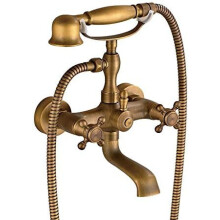 Antique Brass Waterfall Bathtub Faucet Bath Shower Faucet Cold And Hot Water Taps Vintage Brass Finish Waterfall Spout