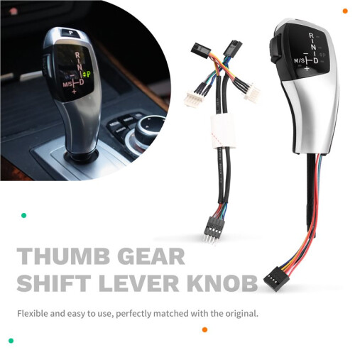 Thumb Gear Shift Lever Knob for  3 Series E90 E91 E92 E93 2006-2012 Car Interior Accessories Silver 2
