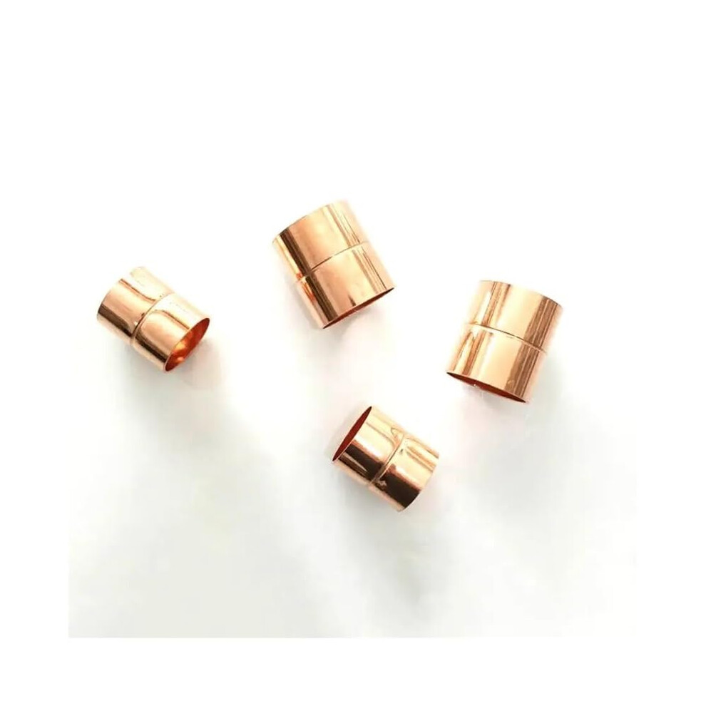 15Mm Copper End Feed Coupling Leak Plumbing Fitting For Water Gas Oil, 0.7Mm Thickness 9382693076281