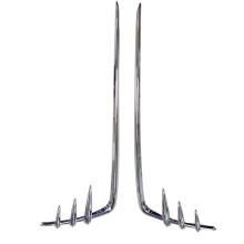 1 Paio di Inserti Cromati per Coperchi di Borse Rigide per  Touring Road King Dresser 1993-2013, Strisce Decorative per Borse Laterali