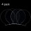 Clear Acrylic Sheet Round Panel 4mm Thick, 4Piece Set, For LED Light Base, Sign, DIY Display Projects 4