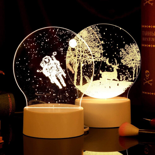 Clear Acrylic Sheet Round Panel 4mm Thick, 4Piece Set, For LED Light Base, Sign, DIY Display Projects 1