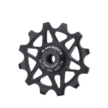 Rear Derailleur Pulley 12T/14T Si3N4 Ceramic Bearings CNC Aluminum Alloy Jockey Wheel Black Road Bike Compatible