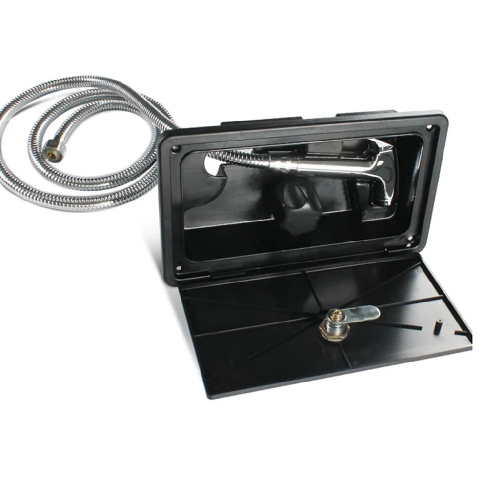 Caravan Rv Shower Box Lockable Hot Cold Adjustable Shower Box For Boat Camper Motorhome Marine Nero Color Nero 1 9347817370225