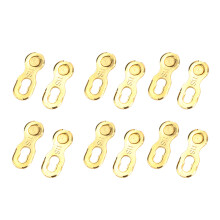 12 Pcs Steel Chain Joint Connectors for Bicycles Mountain Bikes Gold