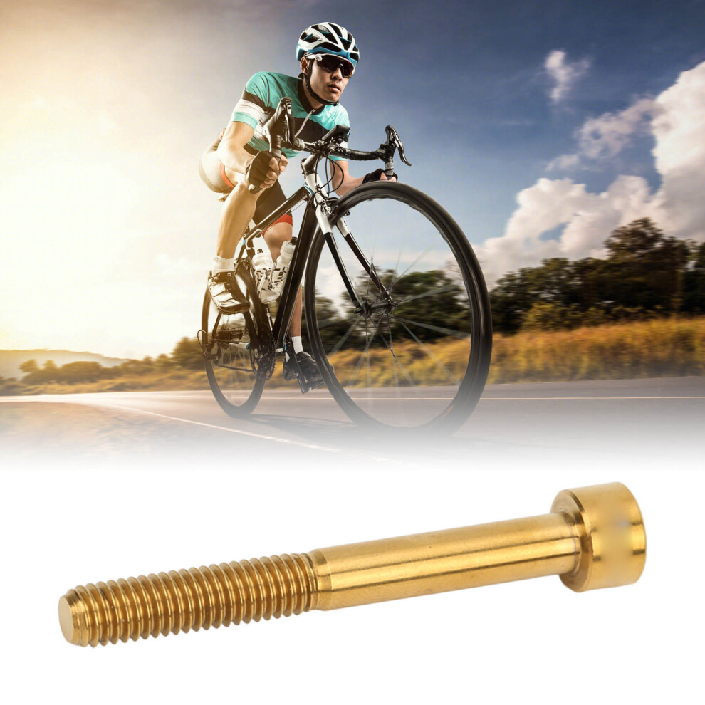 Titanium Alloy Bicycle Stem Screw M6x50mm For Handlebar + Gold 8731375713340