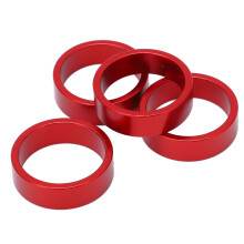 4 Stück Aluminiumlegierung Fahrrad-Kopfhörerabdeckungen 28,6x10mm Rot