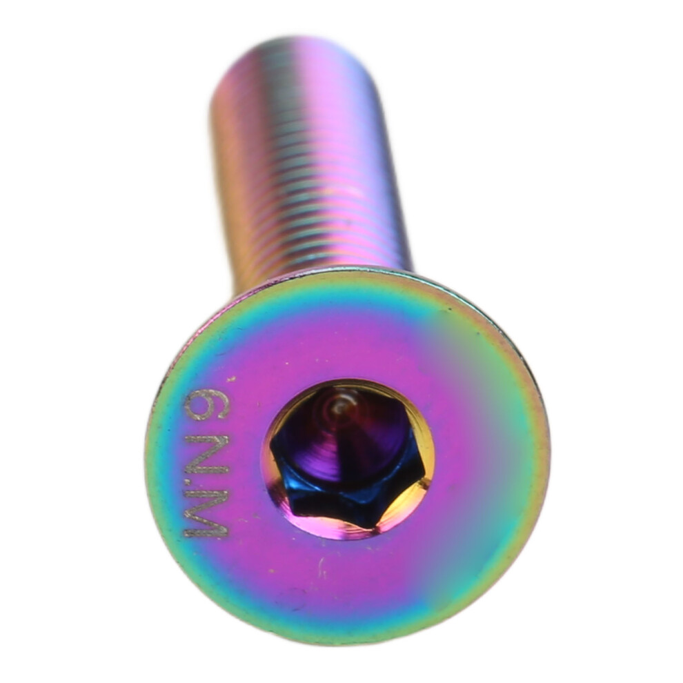 Bike Repair M6x30mm Titanium Alloy Bolt For Stem Top Cap Dazzling Finish 5081375708871