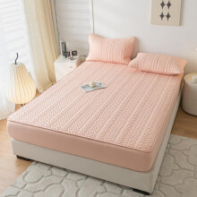 Mattress Covers Fitted Sheet Cotton Mattress Protector Breathable Dust Cover Solid Colour Bedspread D Single 35X79In