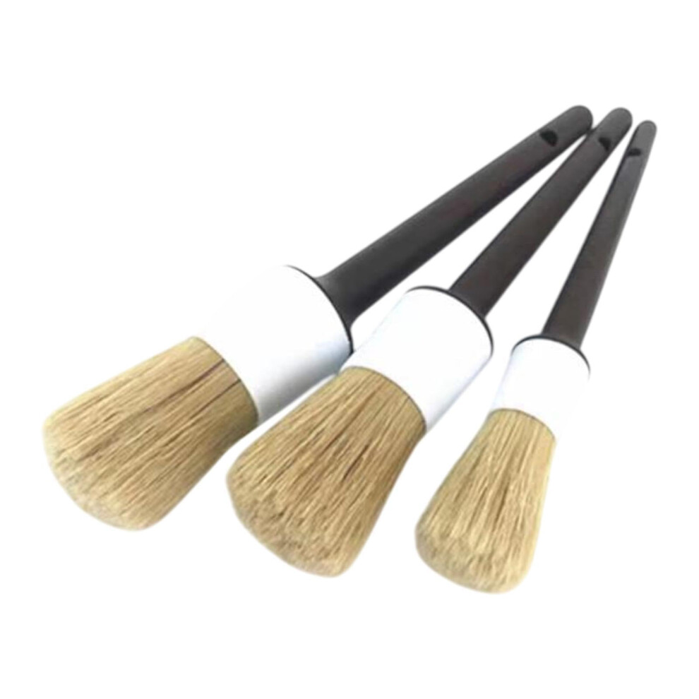Car Detailing Brush Set 3 Pieces Soft Bristles Multifunctional Automotive Cleaning Brushes Dashboard Cleaning Car Washing 9189345449338