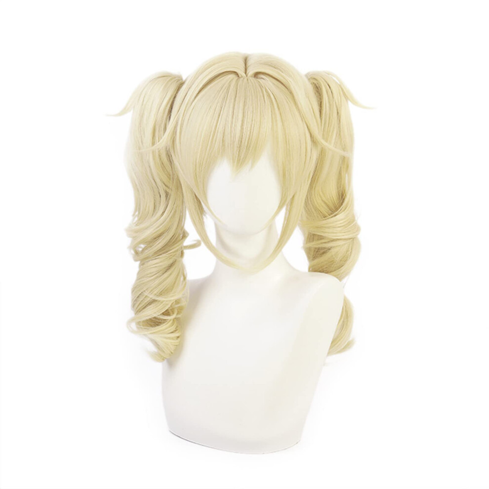 Unisex Yellow Anime Cosplay Wig Light Brownish Short Hair For Women Comic Con Cosplay Halloween