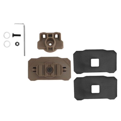 Helmet Flashlight Mount Base, Lightweight Lamp Holder Adapter, Easy Install, Enhanced Visibility In LowLight Conditions