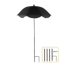 Outdoor Plant Umbrella Flower Side Multifunctional Garden-Black