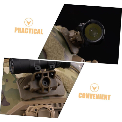 Helmet Flashlight Mount Base, Lightweight Lamp Holder Adapter, Easy Install, Enhanced Visibility In LowLight Conditions 1