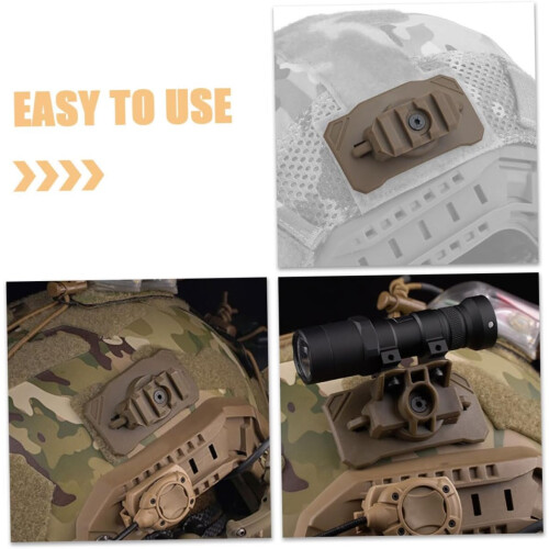 Helmet Flashlight Mount Base, Lightweight Lamp Holder Adapter, Easy Install, Enhanced Visibility In LowLight Conditions 2