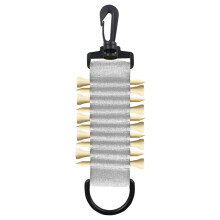 Golfing Tees Holder With Keychain Hook For Glove Adhesive Carrying Holder Holds 10 Portable Tees White