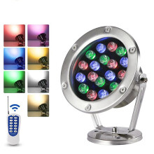 Waterproof Underwater Light Submersible LED Fountain Light AC 24V Low Voltage IP68 Stainless Steel Landscape Light Cool White 12W