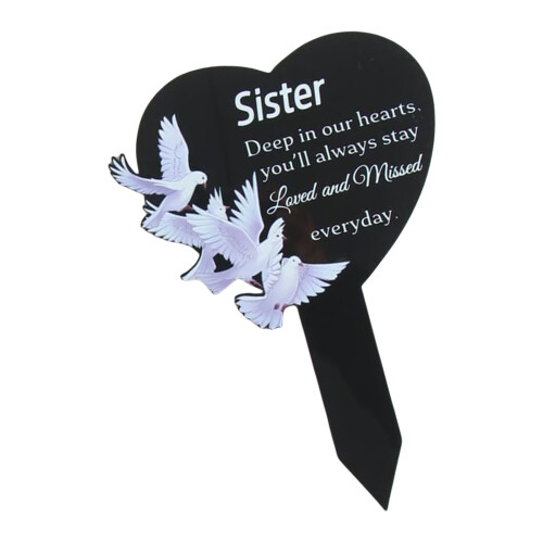 Plaque commémorative en forme de cœur résistante aux-Style 5