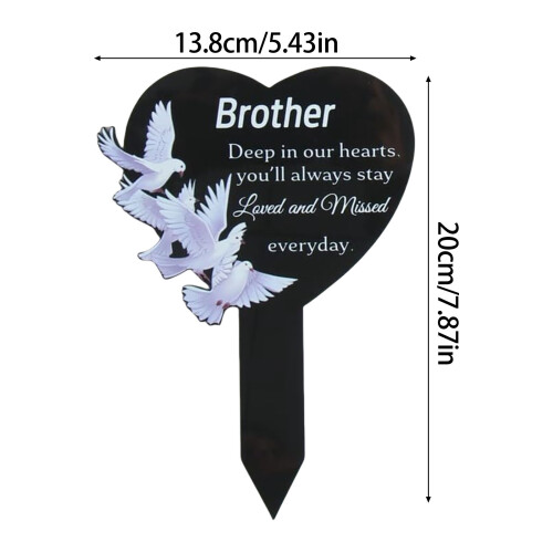 Plaque commémorative en forme de cœur résistante aux-Style 5 2