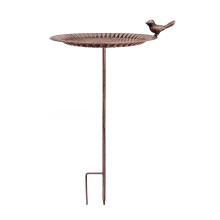 Rural Garden Bird Feeder Antique Iron Bird Bath Weatherproof