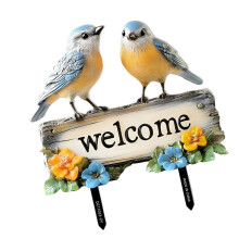 Artistic Avian Greeting Stake Outdoor Decoration Simple