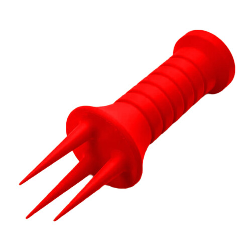 Soil Aerator Plant Digging Fork Manual-Red 5cmx5cmx15cm