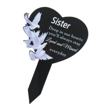 Memorials Plaque For Parent Heart Shape Lasers Engraved-Style 5