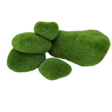 Pierres de mousse artificielle 5 tailles, boules de mousse en résine verte pour décor d'aquarium