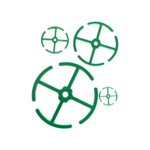 4Pcs Garden Waterproof Plant Climbing Stakes Flexible 360-Green