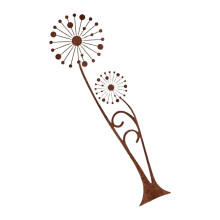 Iron Dandelions Plant Stake Decorative Garden Ground Stake