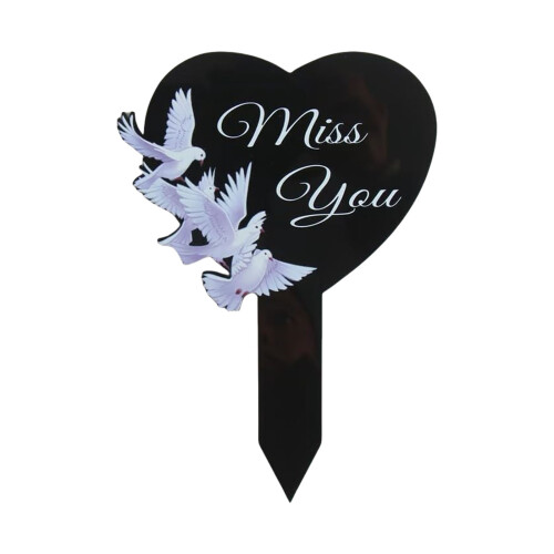 Memorials Plaque For Parent Heart Shape Lasers Engraved-Style 6