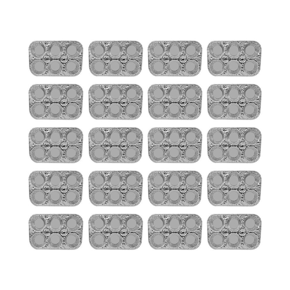 20 Pack 6-Cup Aluminum Muffin Pans - Cupcake Aluminum Pans, Favorite Muffin Size for Baking Cupcakes