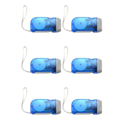6X Hand-Press LED Flashlight Lantern Dynamo  Flashlight LED Emergency Home Dynamo Torch Lamp Self-Charging
